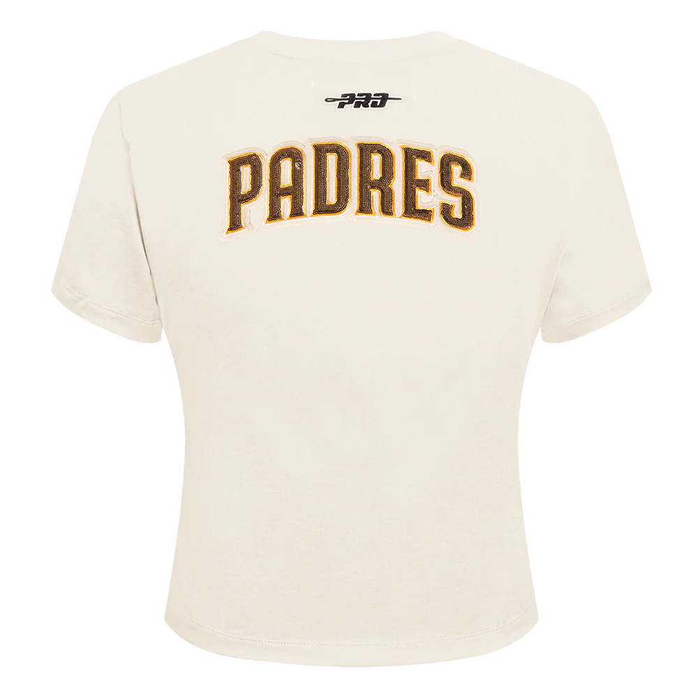 MLB SAN DIEGO PADRES GAME DAY CLASSICS WOMEN'S SINGLE JERSEY BABY DOLL TOP (EGGSHELL) - Image 7