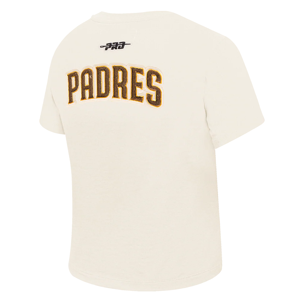MLB SAN DIEGO PADRES GAME DAY CLASSICS WOMEN'S SINGLE JERSEY BABY DOLL TOP (EGGSHELL) - Image 8