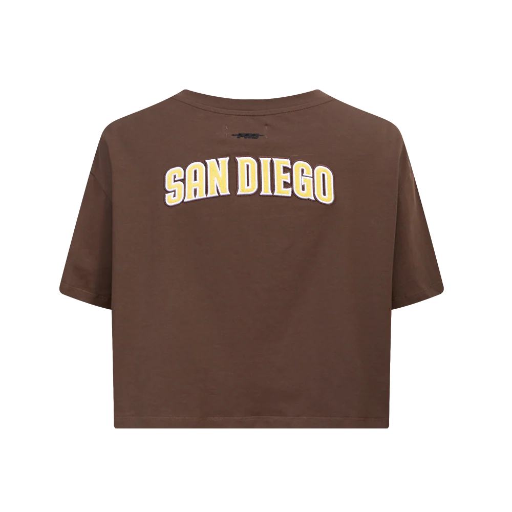 MLB SAN DIEGO PADRES CLASSIC WOMEN'S BOXY TOP (BROWN) - Image 10