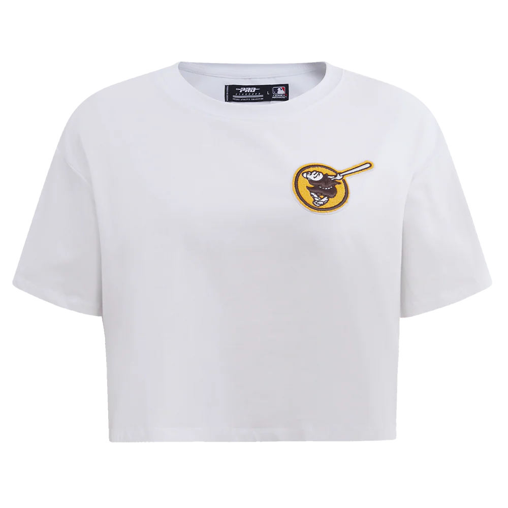 MLB SAN DIEGO PADRES CLASSIC WOMEN'S BOXY TOP (WHITE)