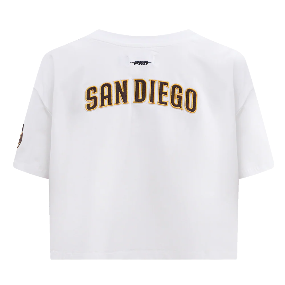 MLB SAN DIEGO PADRES CLASSIC WOMEN'S BOXY TOP (WHITE) - Image 11