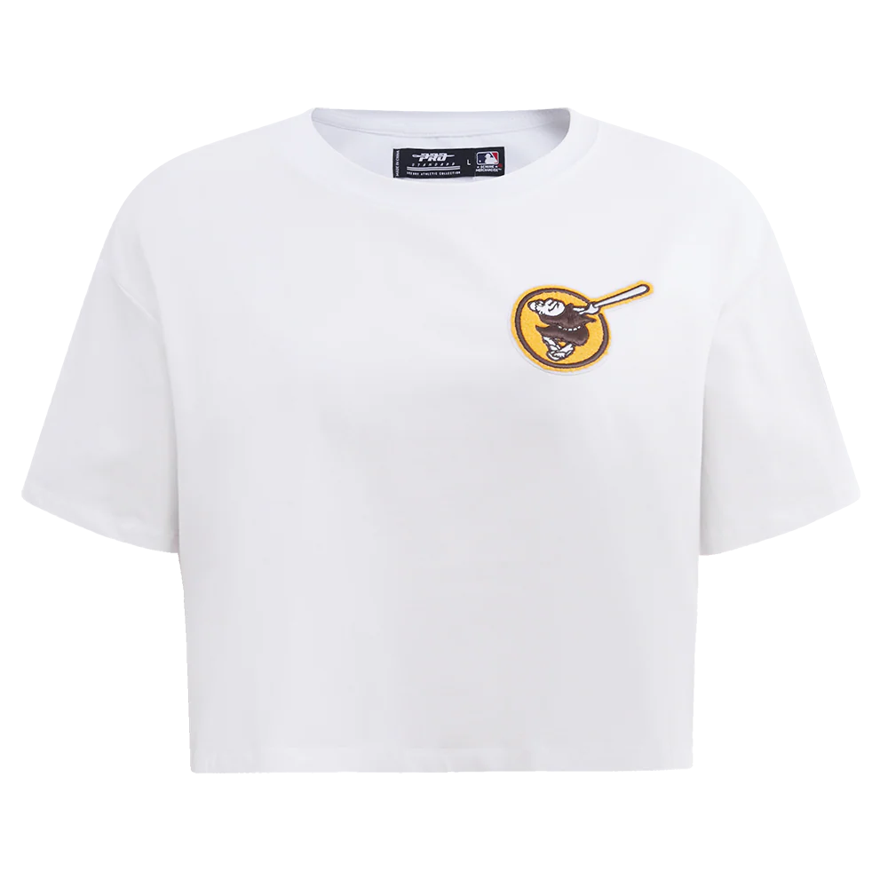 MLB SAN DIEGO PADRES CLASSIC WOMEN'S BOXY TOP (WHITE) - Image 8