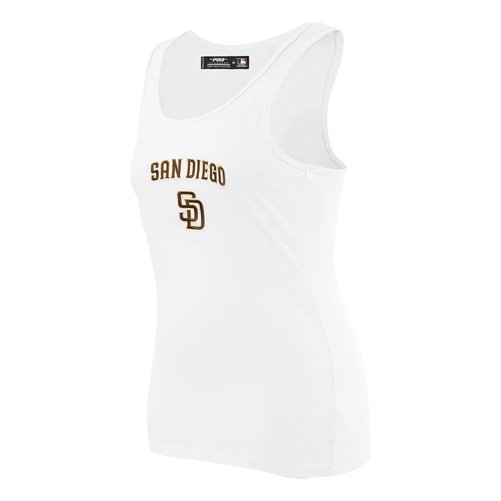 MLB SAN DIEGO PADRES CLASSIC WOMEN'S RELAXED FIT RACERBACK (WHITE) - Image 2