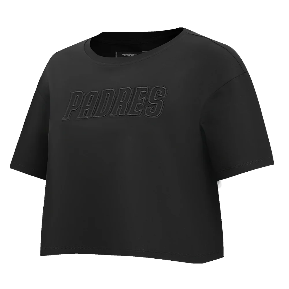 MLB SAN DIEGO PADRES NEUTRAL WOMEN'S BOXY TOP (BLACK) - Image 2
