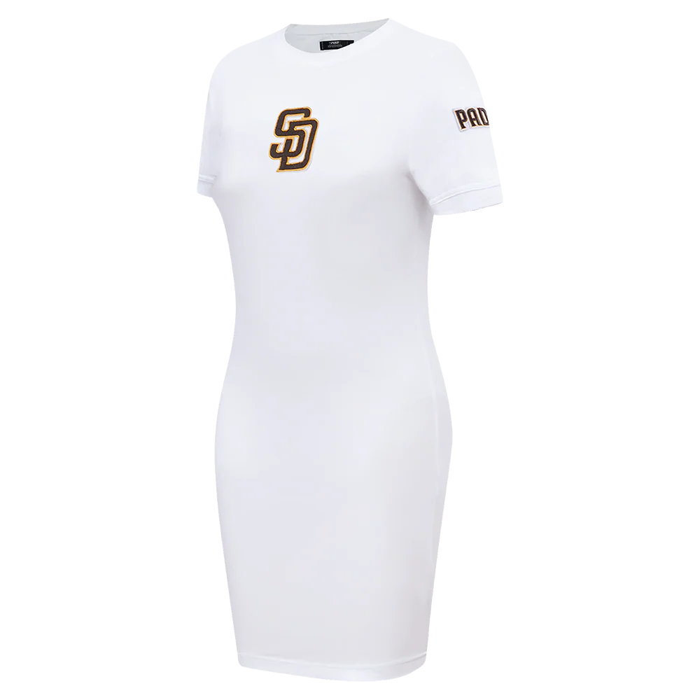 MLB SAN DIEGO PADRES CLASSIC WOMEN'S BODYCON DRESS (WHITE) - Image 2