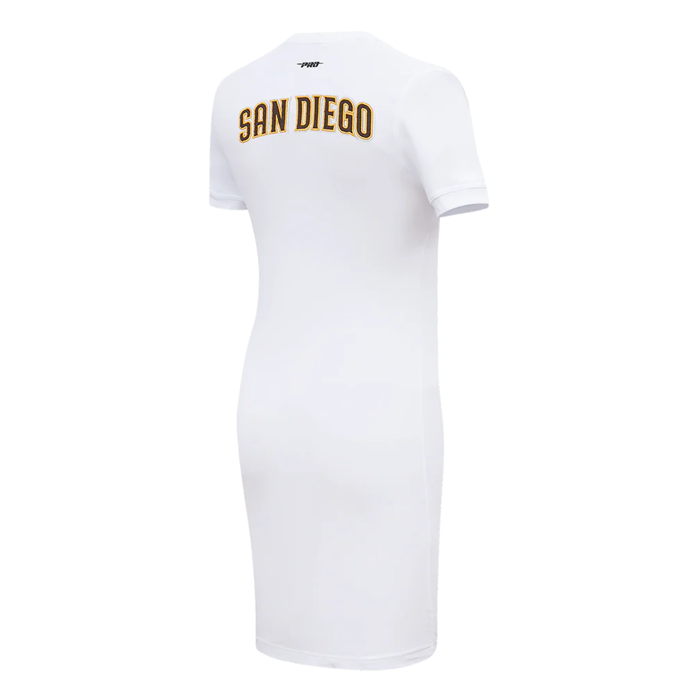 MLB SAN DIEGO PADRES CLASSIC WOMEN'S BODYCON DRESS (WHITE) - Image 3