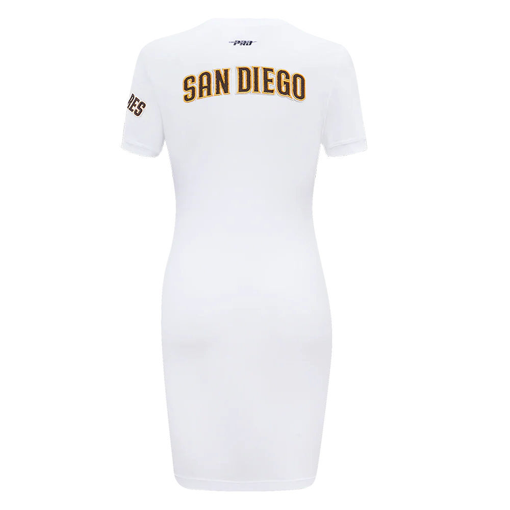 MLB SAN DIEGO PADRES CLASSIC WOMEN'S BODYCON DRESS (WHITE) - Image 4