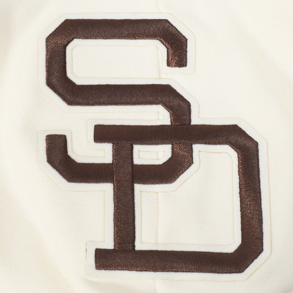 MLB SAN DIEGO PADRES MODERN ORIGINALS WOMEN'S FLC CROPPED PO HOODIE (EGGSHELL) - Image 8