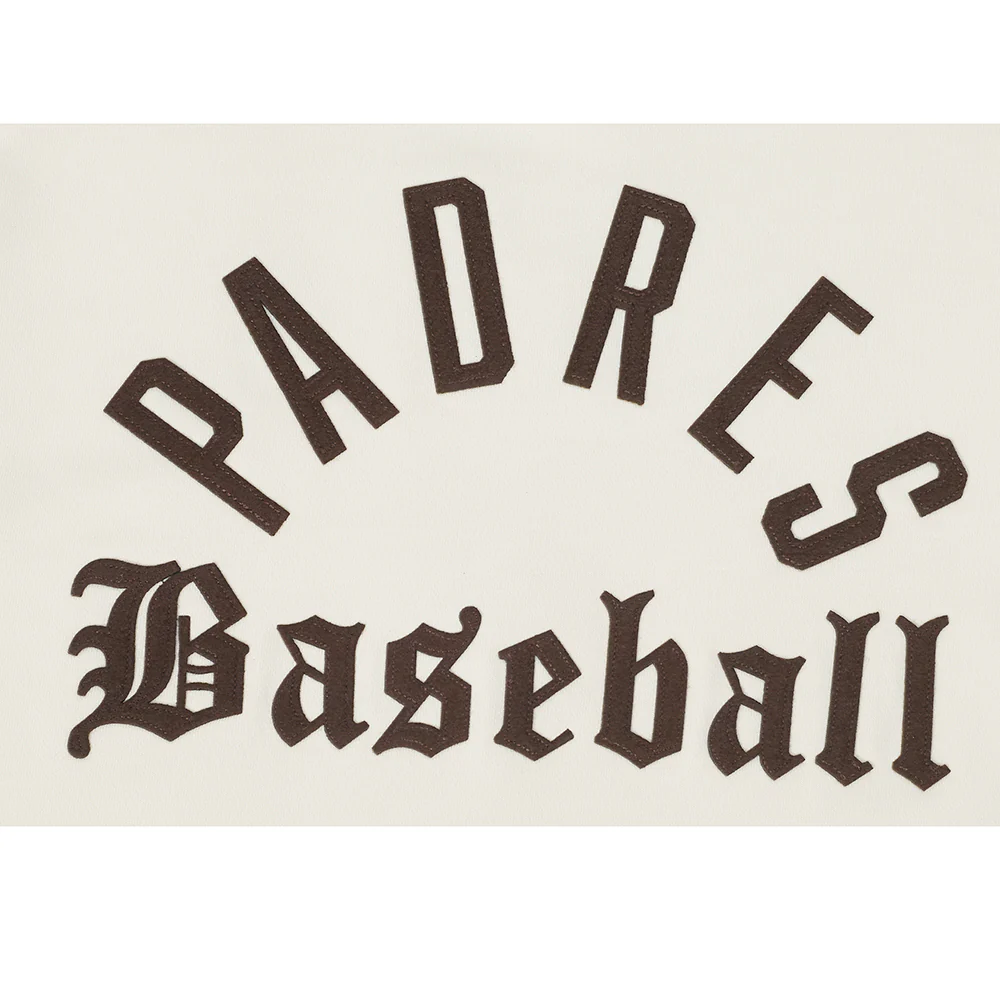 MLB SAN DIEGO PADRES MODERN ORIGINALS WOMEN'S FLC CROPPED PO HOODIE (EGGSHELL) - Image 9