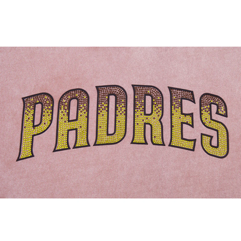 MLB SAN DIEGO PADRES WASHED JEWELS WOMEN'S CREWNECK (WASHED MAUVE) - Image 7
