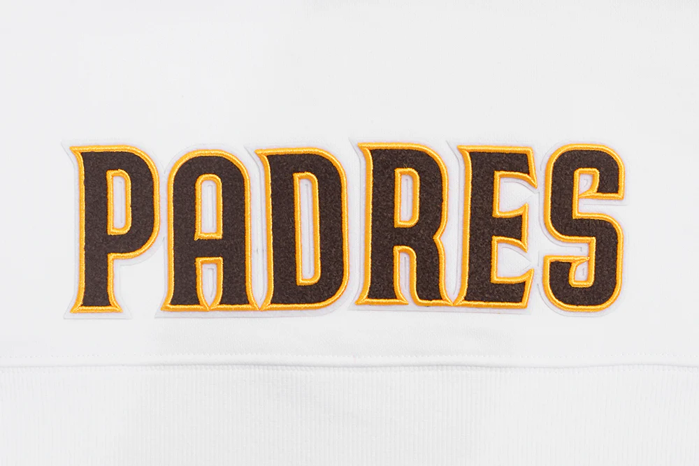 MLB SAN DIEGO PADRES CLASSIC WOMEN'S CROPPED PULLOVER HOODIE (WHITE) - Image 7
