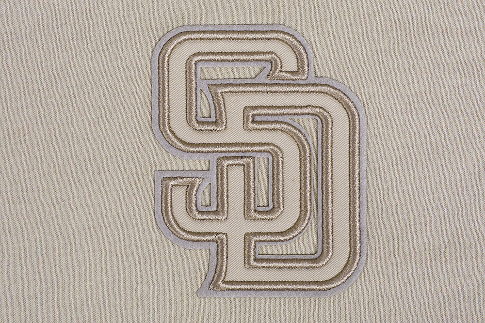 MLB SAN DIEGO PADRES NEUTRAL WOMEN'S CROPPED PULLOVER HOODIE (TAUPE) - Image 5