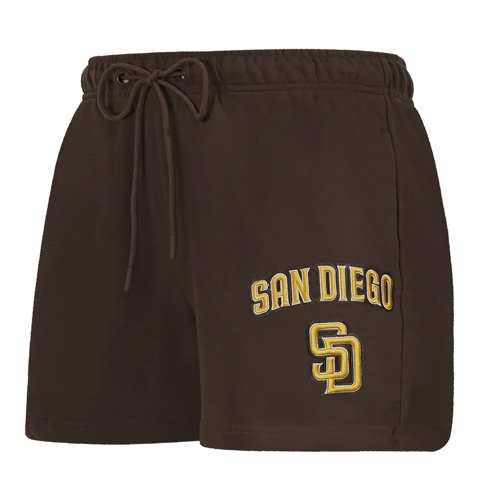 MLB SAN DIEGO PADRES CLASSIC WOMEN'S FLEECE SHORT (BROWN)
