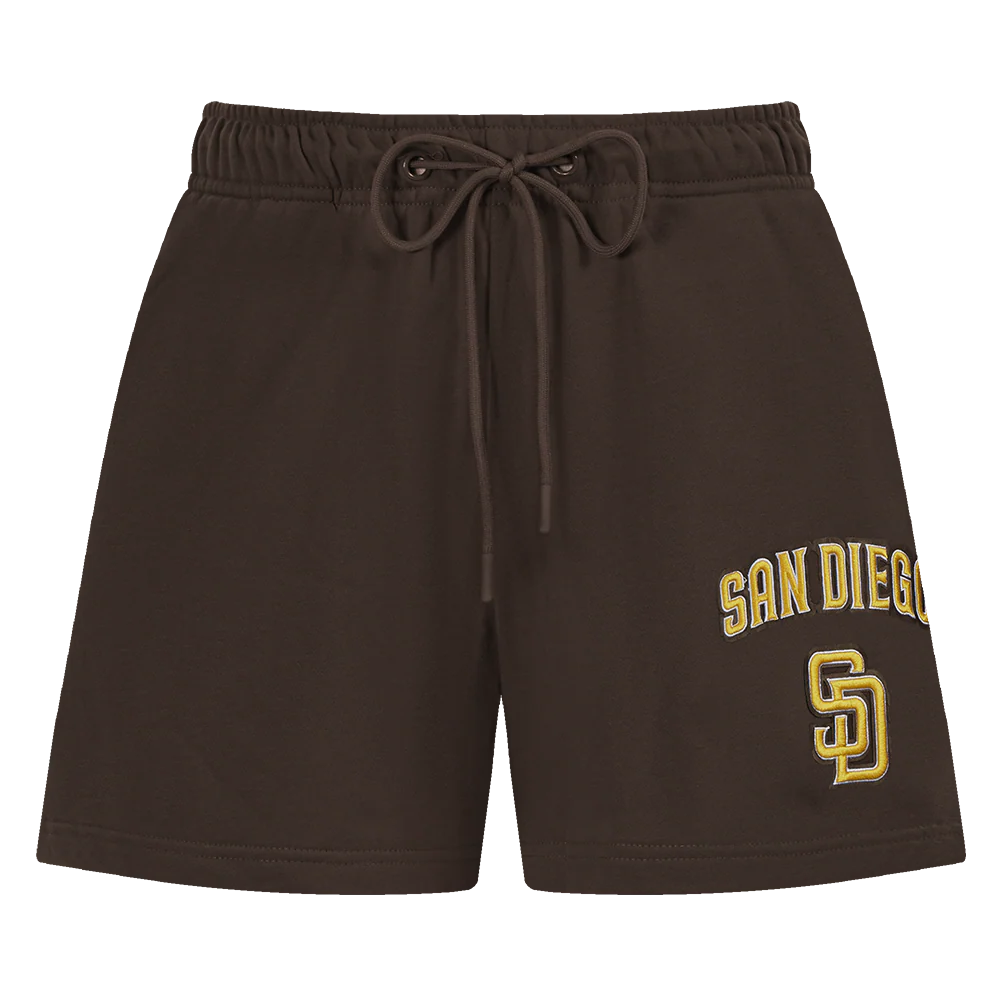 MLB SAN DIEGO PADRES CLASSIC WOMEN'S FLEECE SHORT (BROWN) - Image 2