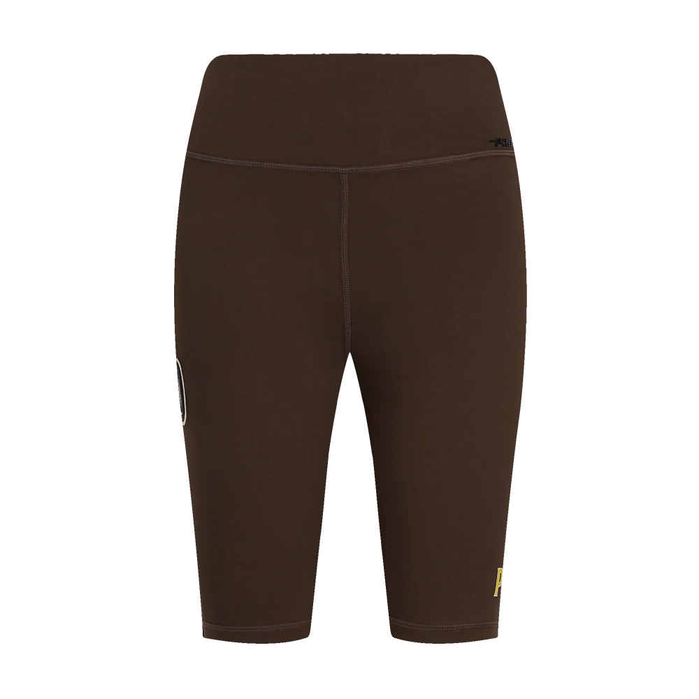 MLB SAN DIEGO PADRES CLASSIC WOMEN'S COTTON BIKE SHORT (BROWN) - Image 2
