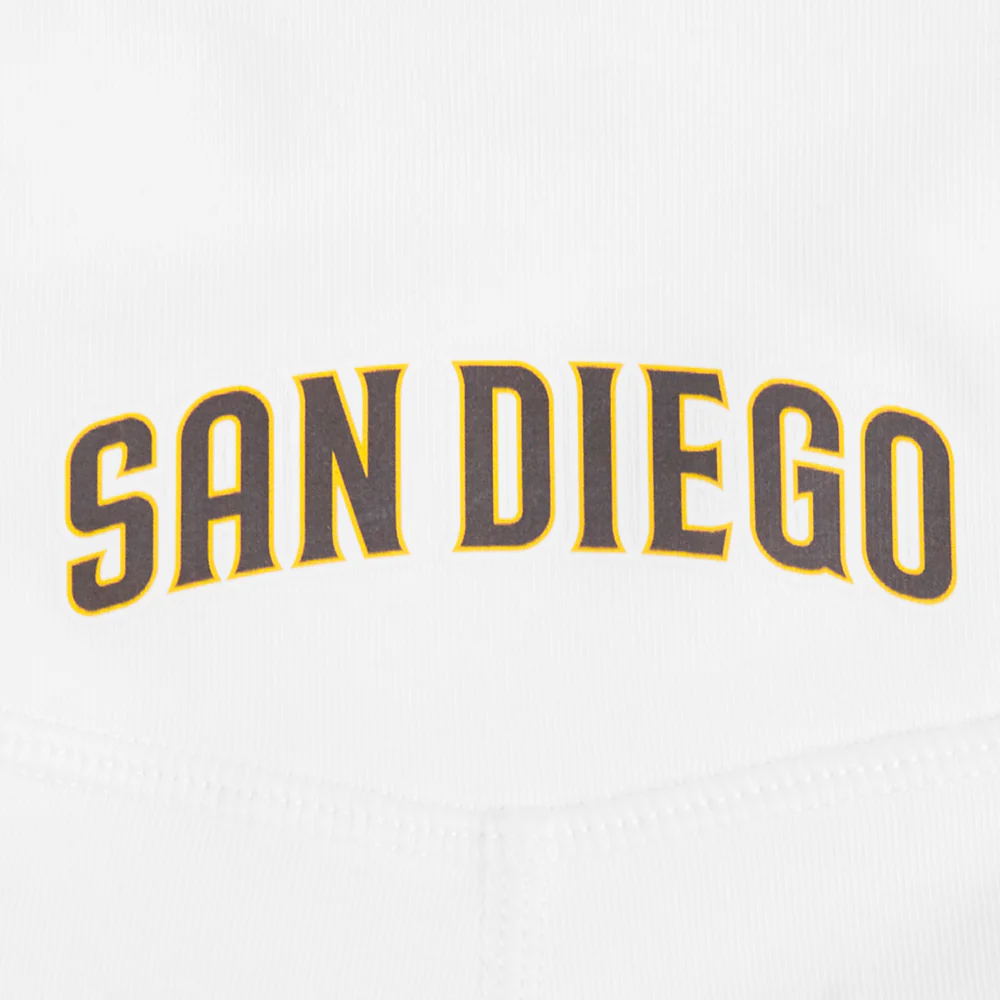 MLB SAN DIEGO PADRES CLASSIC WOMEN'S COTTON BIKE SHORT (WHITE) - Image 7