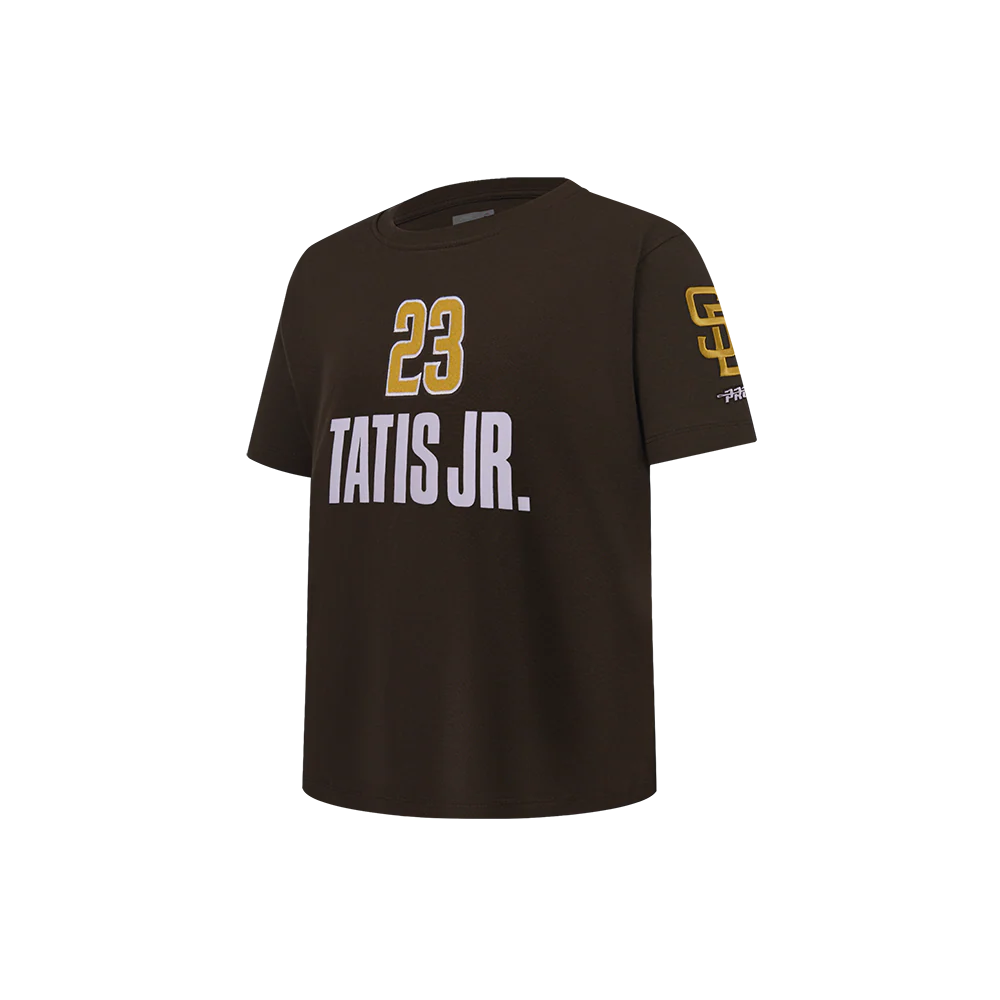 MLB SAN DIEGO PADRESFERNANDO TATIS #23 CLASSIC PLAYER NAME AND NUMBER LITTLE BOY'S TEE (BROWN) - Image 2