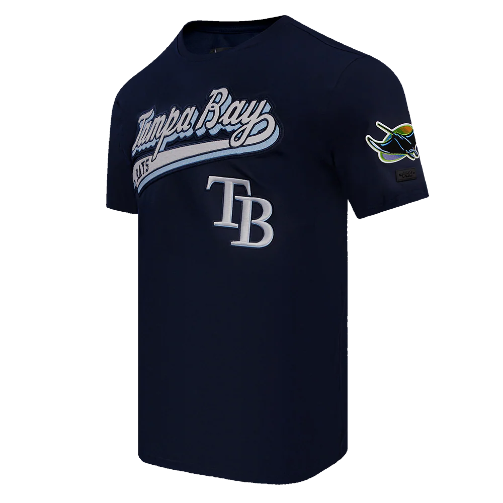 MLB TAMPA BAY RAYS SCRIPT TAIL MEN'S TOPS (MIDNIGHT NAVY) - Image 2
