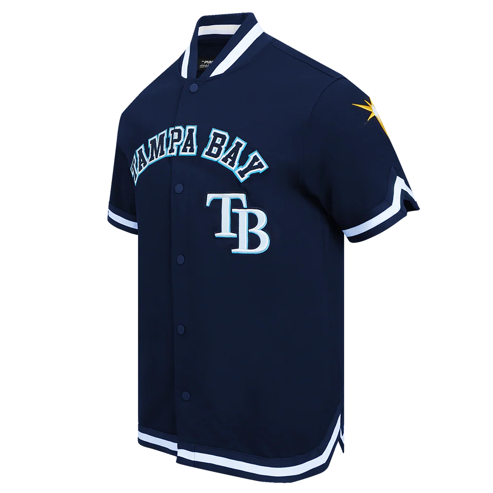 MLB TAMPA BAY RAYS CLASSIC MEN'S WARM UP JACKET (MIDNIGHT NAVY) - Image 2