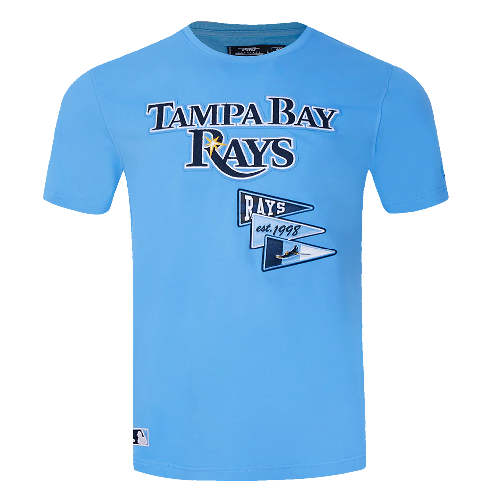 MLB TAMPA BAY RAYS TEAM PENNATS MEN'S WORDMARK SJ TEE (UNIVERSITY BLUE)