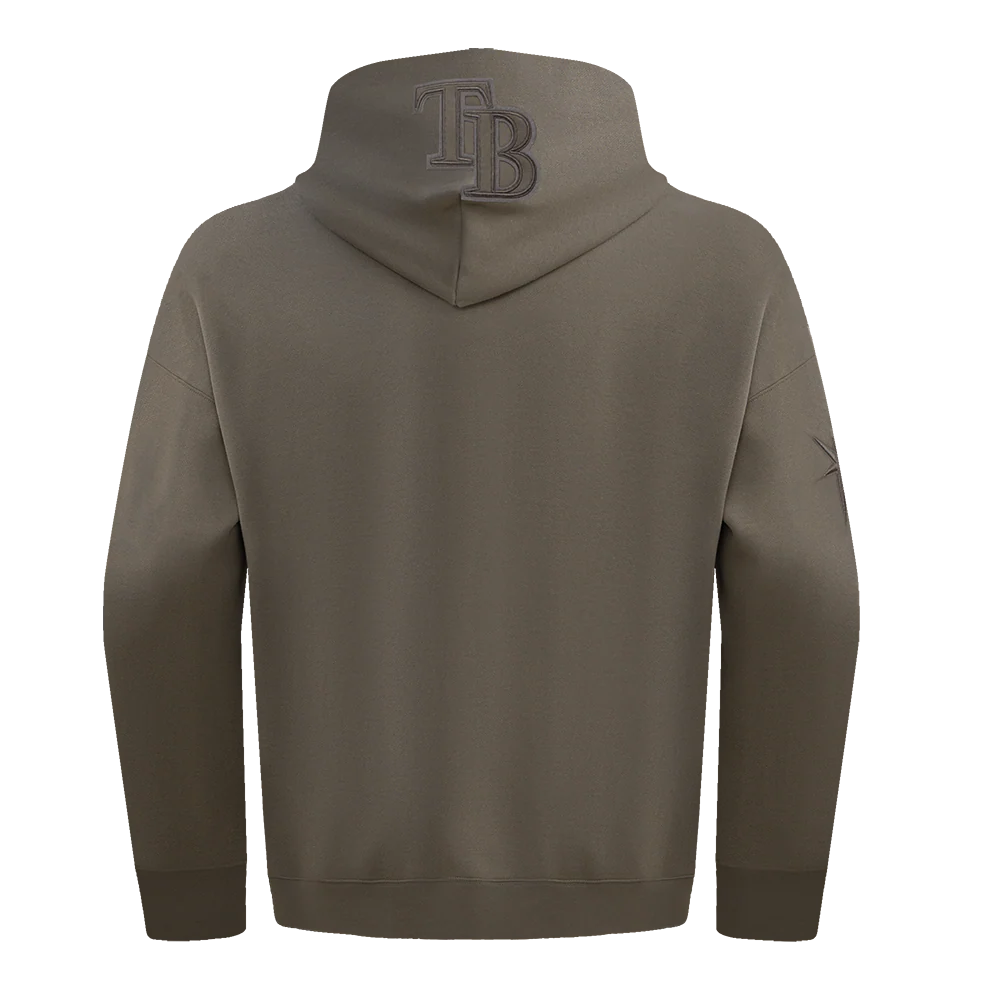 MLB TAMPA BAY RAYS NEUTRAL MEN'S DROP SHOULDER PULLOVER HOODIE (DARK TAUPE) - Image 3