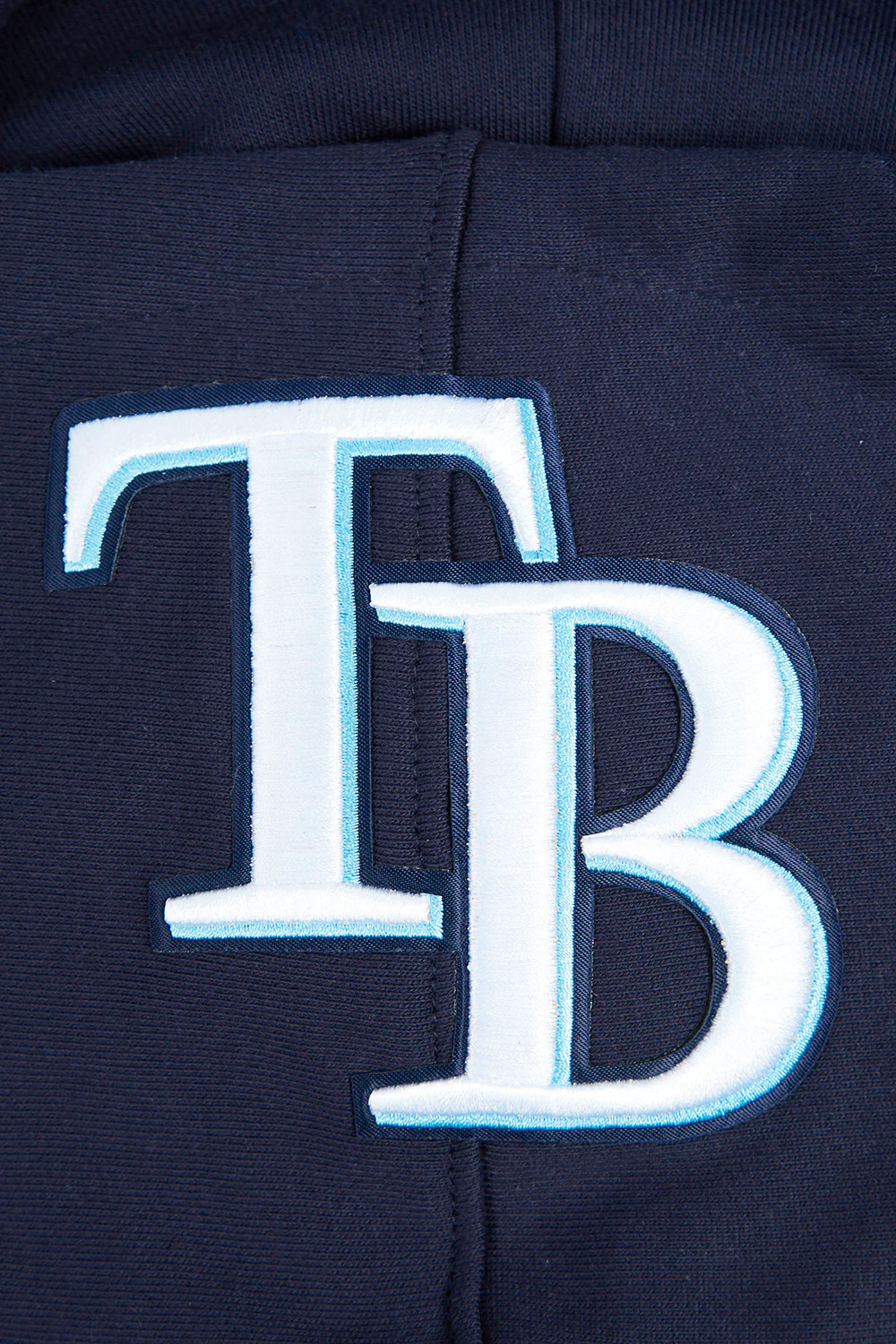 MLB TAMPA BAY RAYS SCRIPT TAIL MEN'S RIB FLEECE PULLOVER HOODIE (MIDNIGHT NAVY) - Image 8