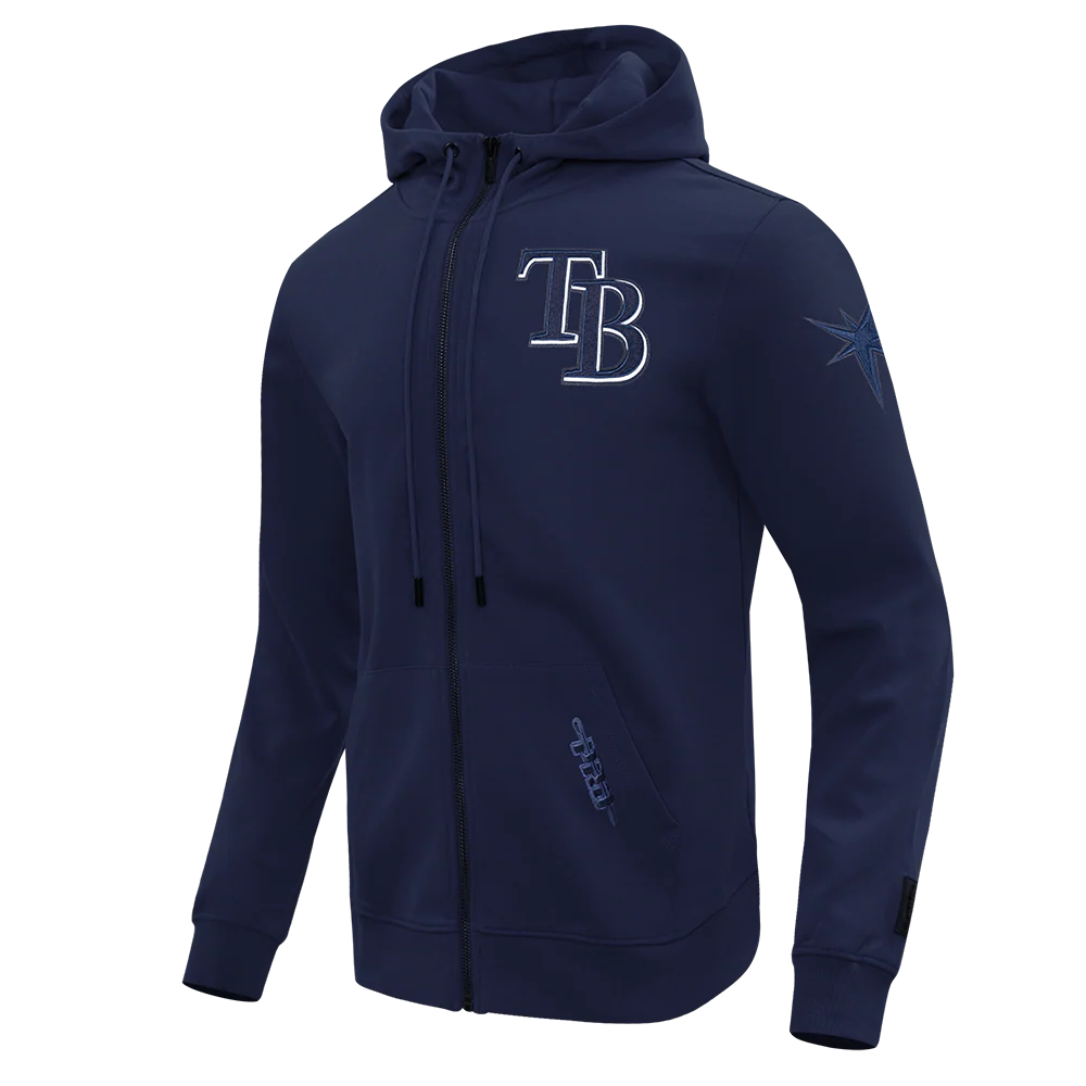 MLB TAMPA BAY RAYS TC TONAL OUTLINE M DK FZ PO HOODIE (MIDNIGHT NAVY) - Image 2