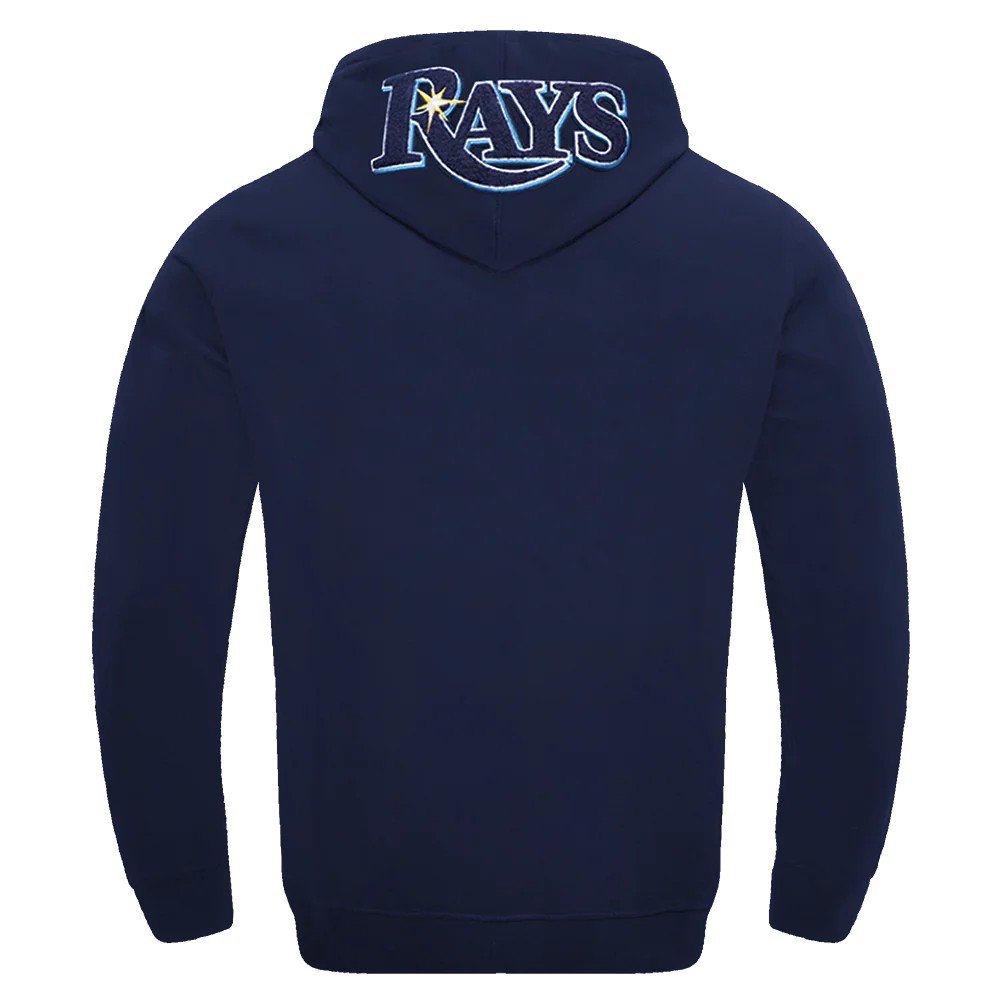MLB TAMPA BAY RAYS CLASSIC CHENILLE MEN'S PULL OVER HOODIE (MIDNIGHT NAVY) - Image 3