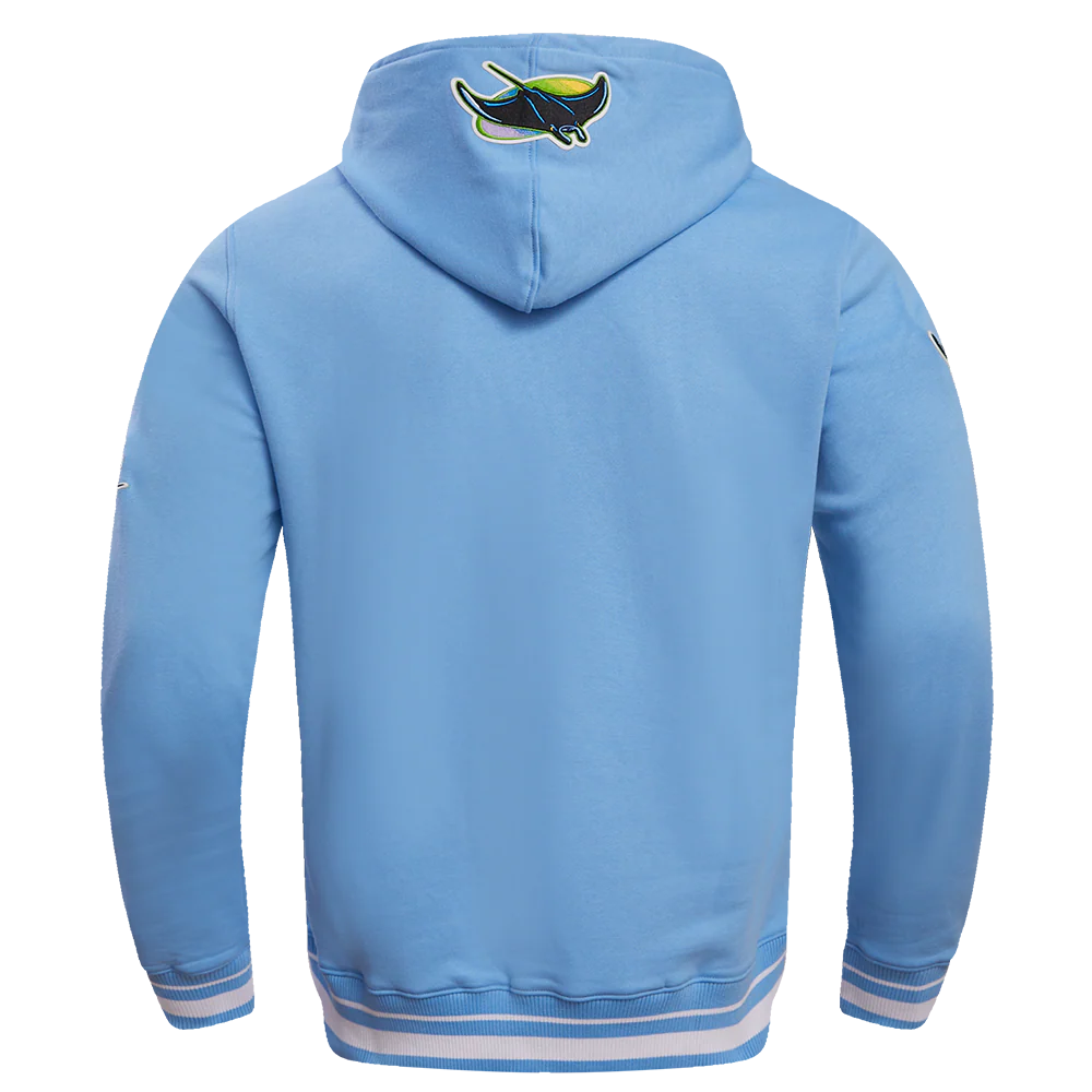 MLB TAMPA DEVIL RAYS RETRO CLASSIC MEN'S PULLOVER HOODIE (UNIVERSITY BLUE) - Image 4