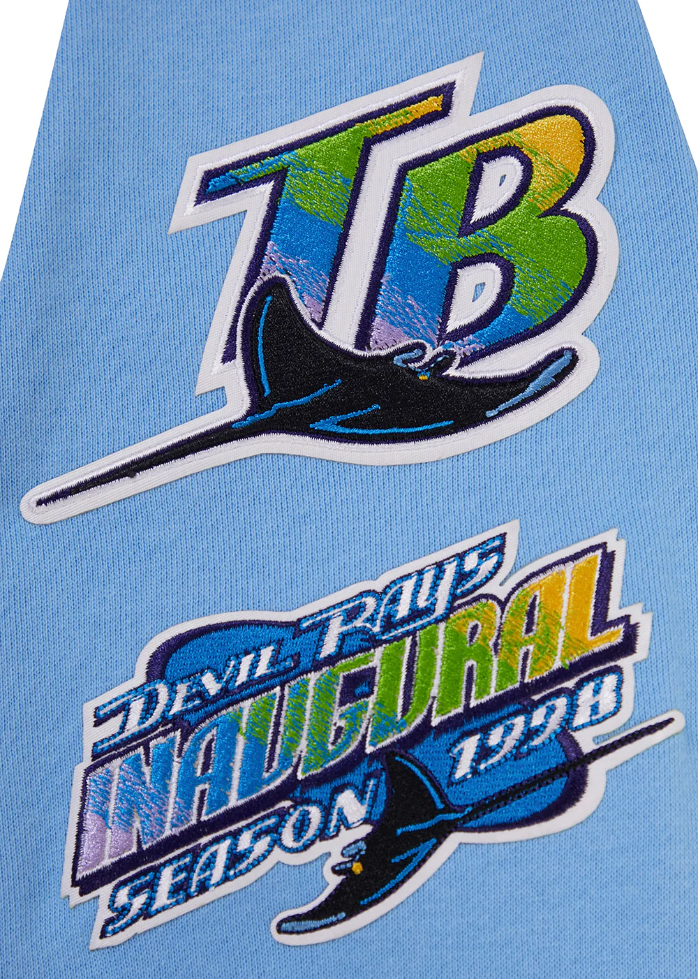 MLB TAMPA DEVIL RAYS RETRO CLASSIC MEN'S PULLOVER HOODIE (UNIVERSITY BLUE) - Image 7