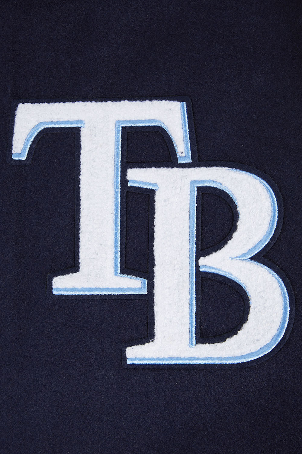 MLB TAMPA BAY RAYS SCRIPT TAIL MEN'S RIB WOOL VARSITY (MIDNIGHT NAVY/WHITE) - Image 6
