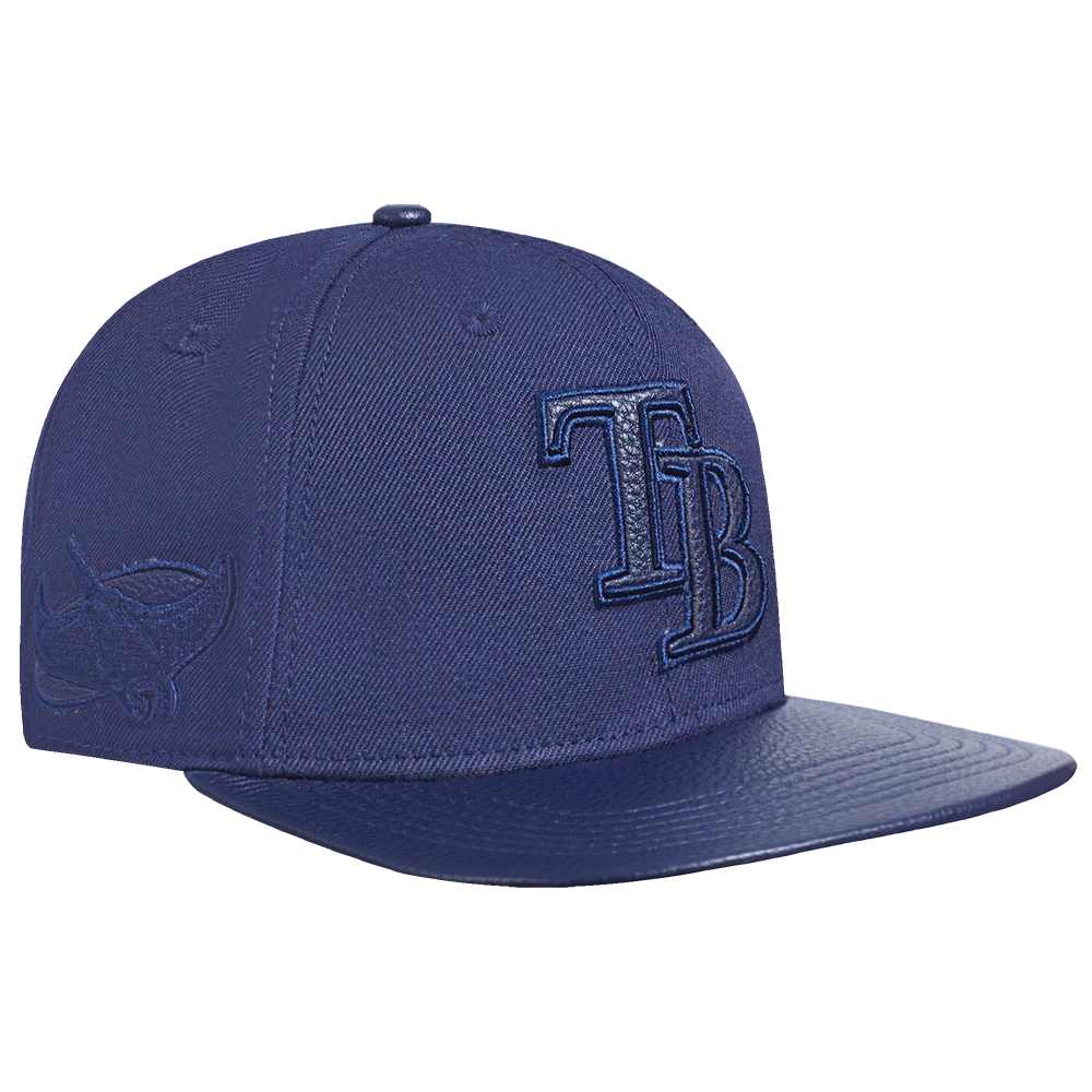 MLB TAMPA BAY RAYS TRIPLE TONAL PRIMARY LOGO STRAPBACK HAT (MIDNIGHT NAVY) - Image 5