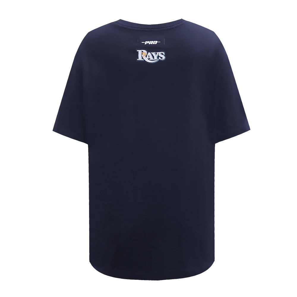 MLB TAMPA BAY RAYS SCRIPT TAIL WOMEN'S BOYFRIEND TOP (MIDNIGHT NAVY) - Image 3