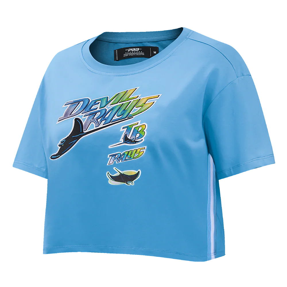 MLB TAMPA BAY RAYS RETRO CLASSIC WOMEN'S BOXY TOP (UNIVERSITY BLUE) - Image 2