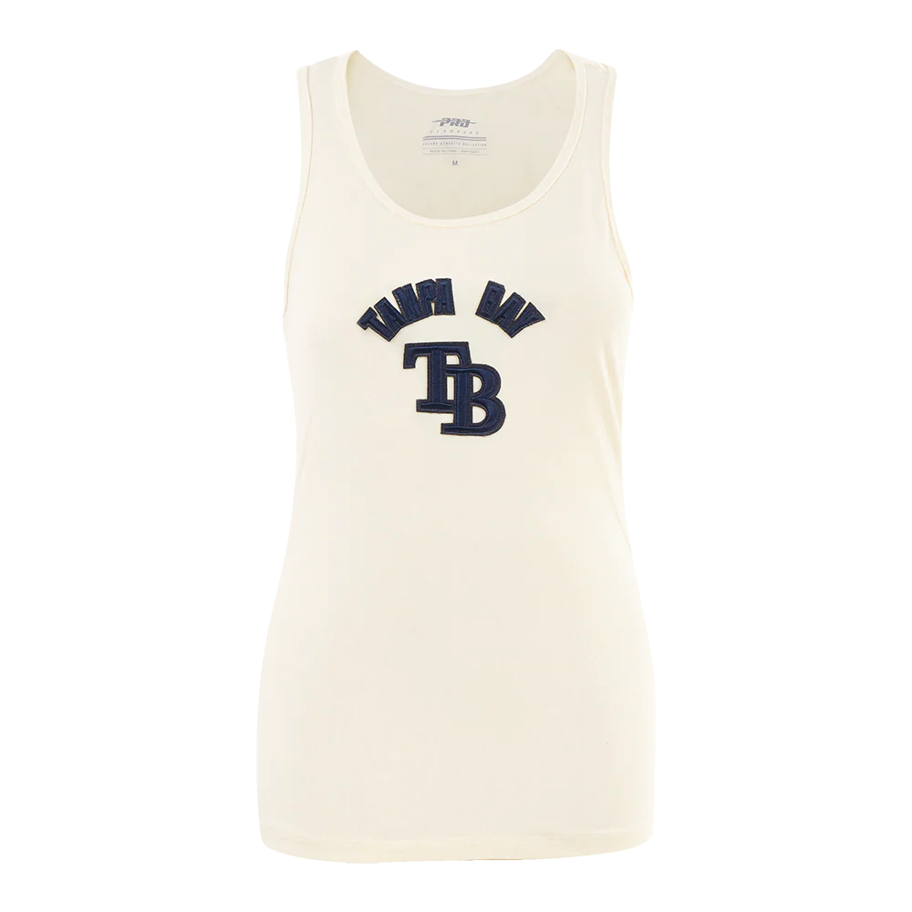 MLB TAMPA BAY RAYS TRIPLE TONAL RELAXED FIT WOMEN'S RACERBACK (EGGSHELL)