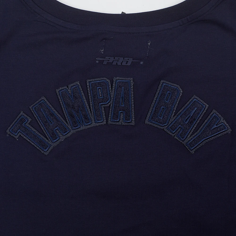 MLB TAMPA BAY RAYS TRIPLE TONAL SINGLE JERSEY BOXY WOMEN'S TEE (MIDNIGHT NAVY) - Image 6