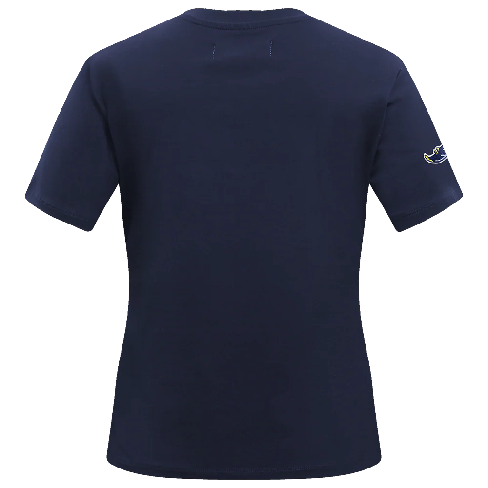 MLB TAMPA BAY RAYS CLASSIC SHORT SLEEVE WOMEN'S SINGLE JERSEY SLIM FIT TOP (MIDNIGHT NAVY) - Image 3