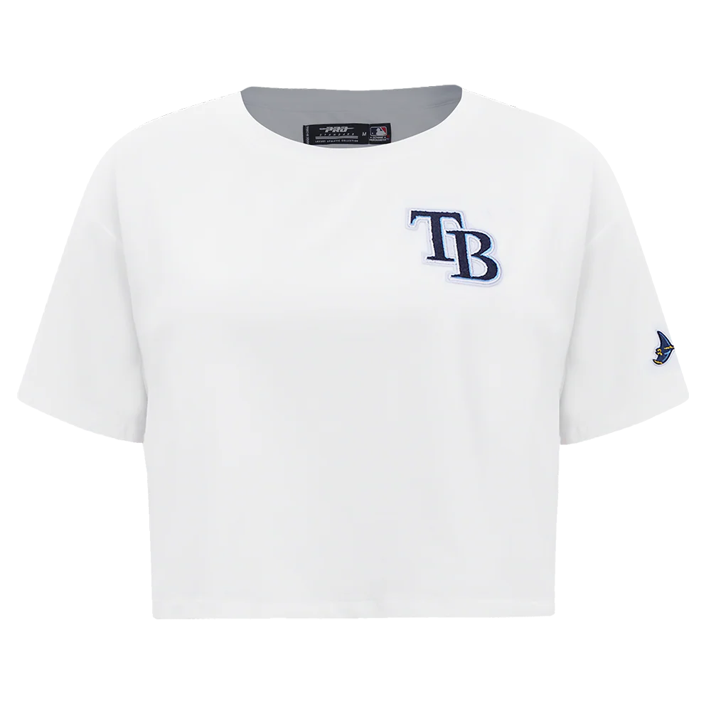 MLB TAMPA BAY RAYS CLASSIC WOMEN'S BOXY TOP (WHITE)