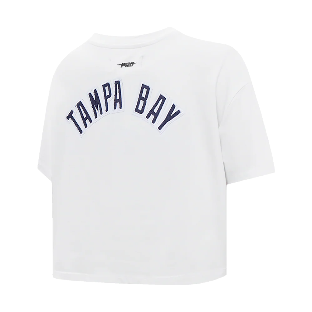 MLB TAMPA BAY RAYS CLASSIC WOMEN'S BOXY TOP (WHITE) - Image 4