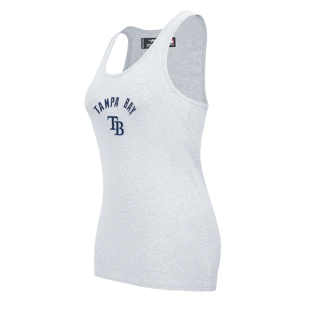 MLB TAMPA BAY RAYS CLASSIC WOMEN'S RELAXED FIT RACERBACK (HEATHER GREY) - Image 2