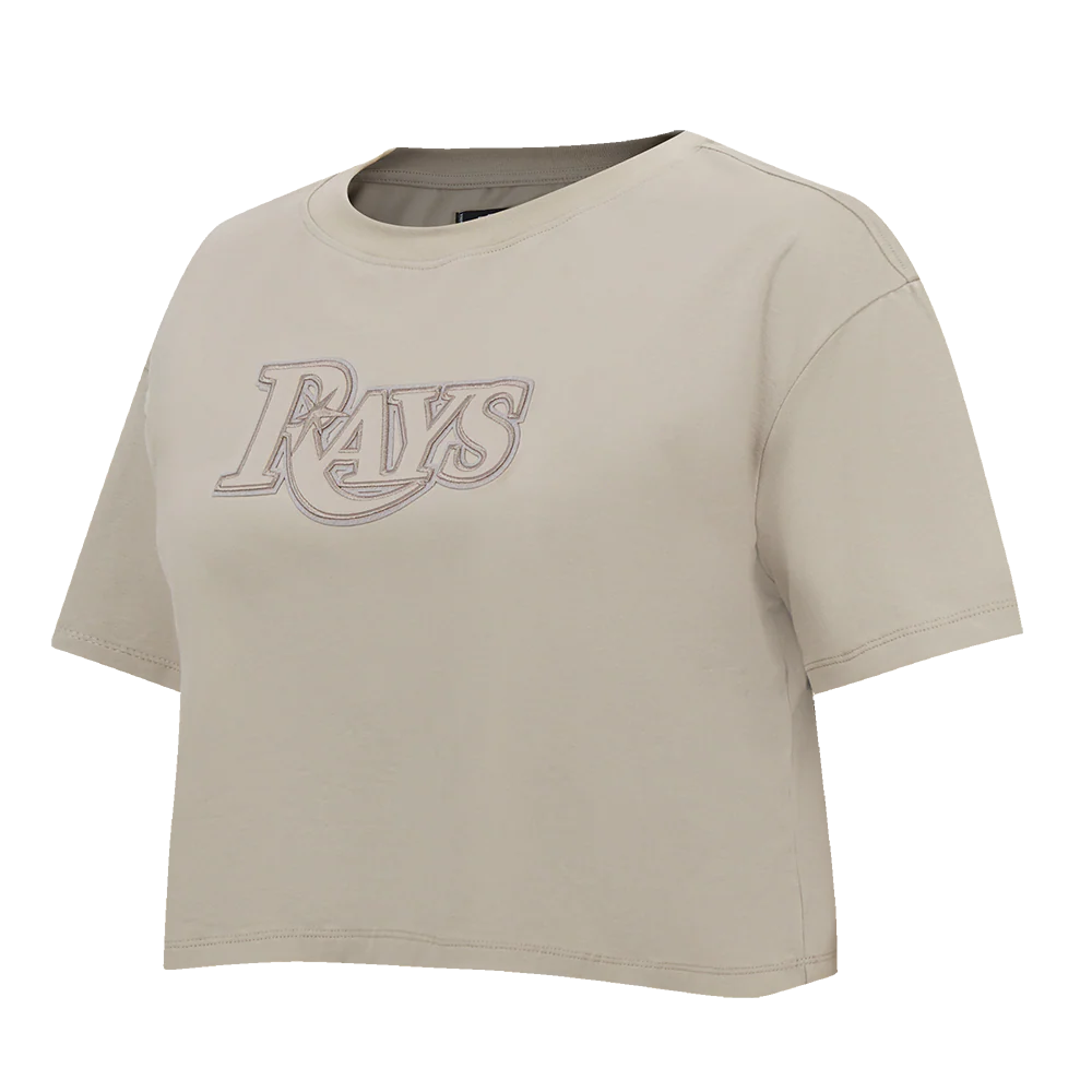 MLB TAMPA BAY RAYS NEUTRAL WOMEN'S BOXY TOP (TAUPE) - Image 2