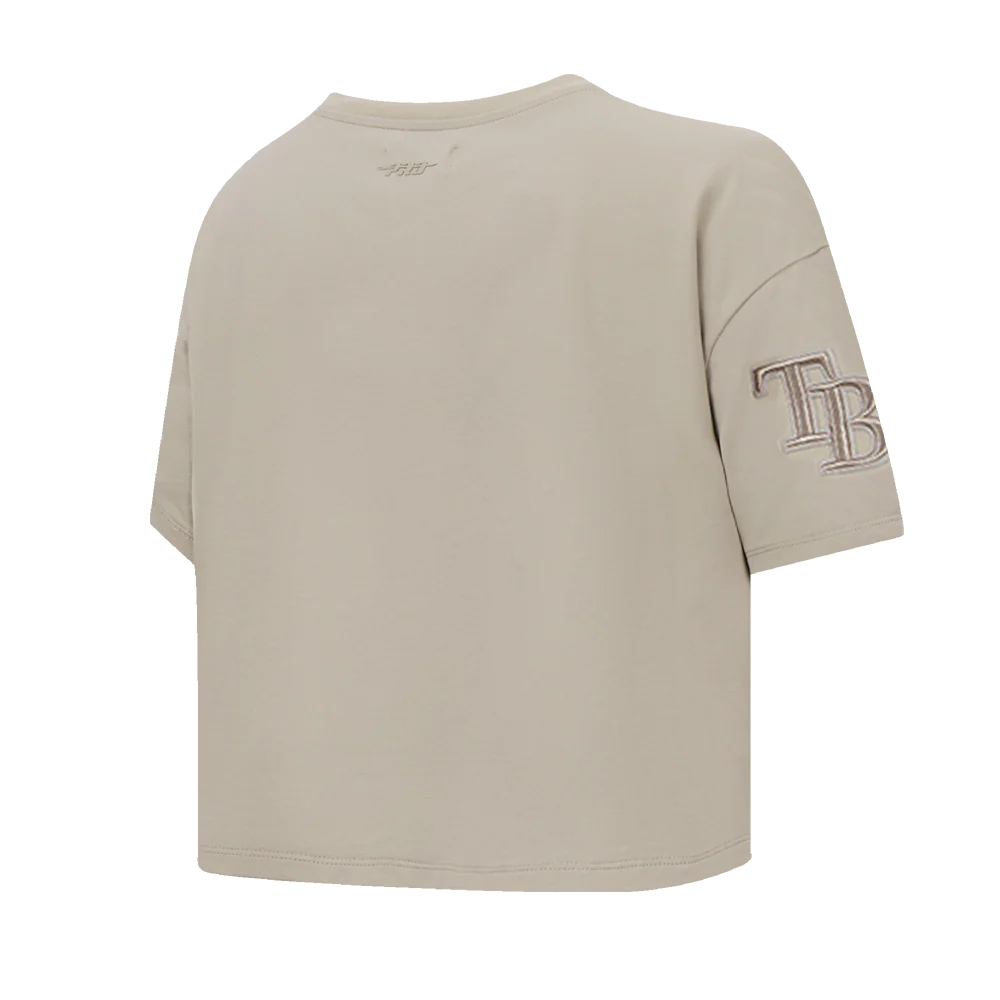 MLB TAMPA BAY RAYS NEUTRAL WOMEN'S BOXY TOP (TAUPE) - Image 4