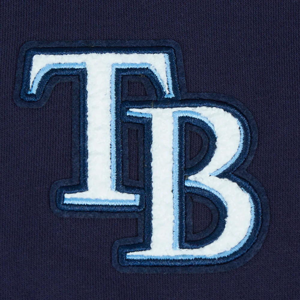 MLB TAMPA BAY RAYS CLASSIC WOMEN'S FLEECE HOODIE DRESS (MIDNIGHT NAVY) - Image 5