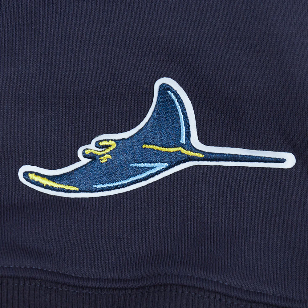 MLB TAMPA BAY RAYS CLASSIC WOMEN'S FLEECE HOODIE DRESS (MIDNIGHT NAVY) - Image 6
