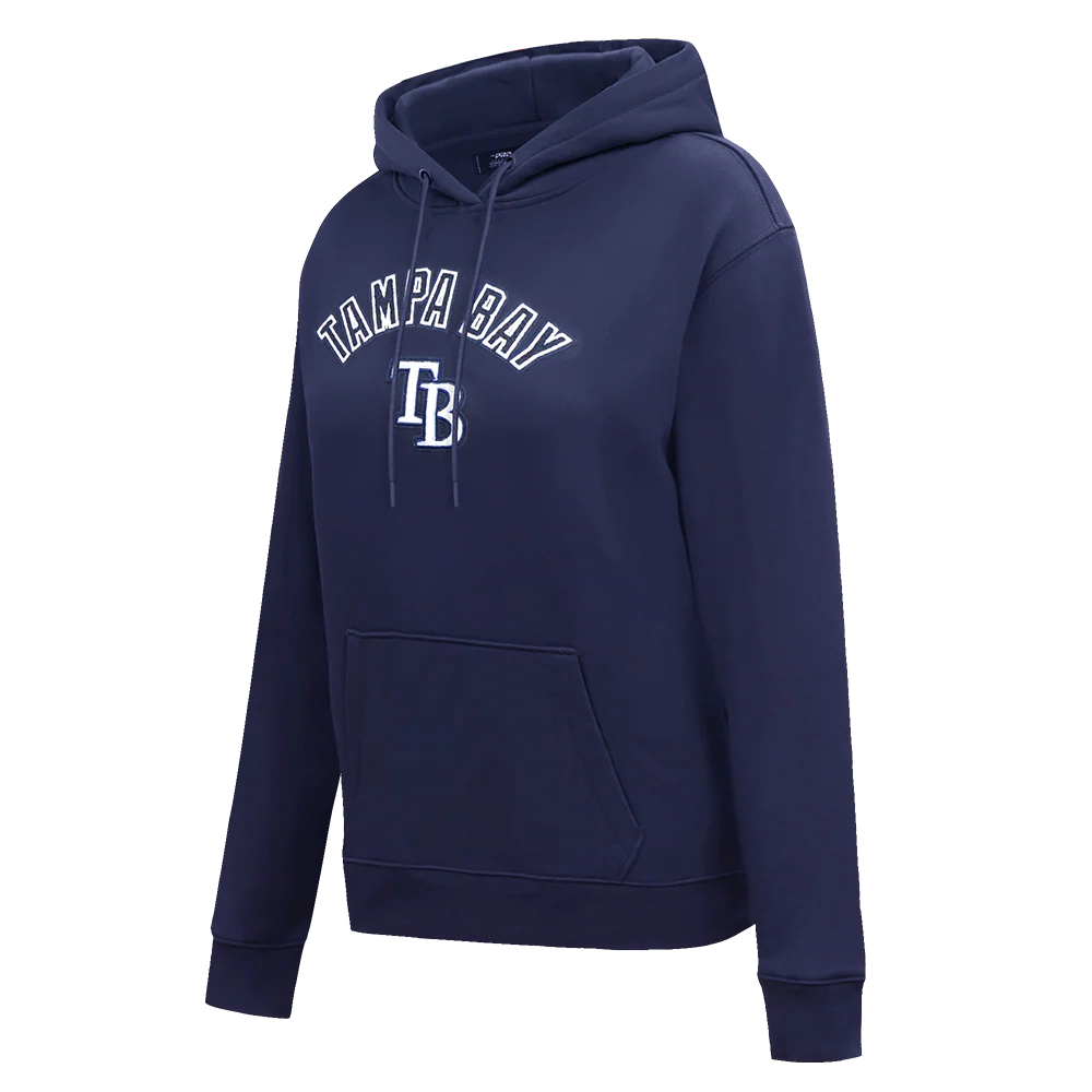 MLB TAMPA BAY RAYS CLASSIC WOMEN'S FLEECE PULLOVER HOODIE (MIDNIGHT NAVY) - Image 2
