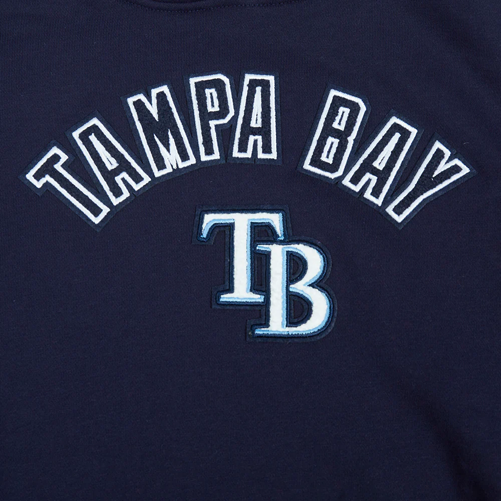 MLB TAMPA BAY RAYS CLASSIC WOMEN'S FLEECE PULLOVER HOODIE (MIDNIGHT NAVY) - Image 5