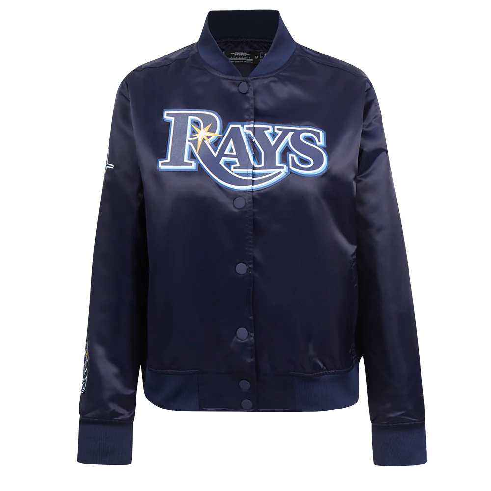 MLB TAMPA BAY RAYS CLASSIC WOMEN'S SATIN JACKET (MIDNIGHT NAVY)