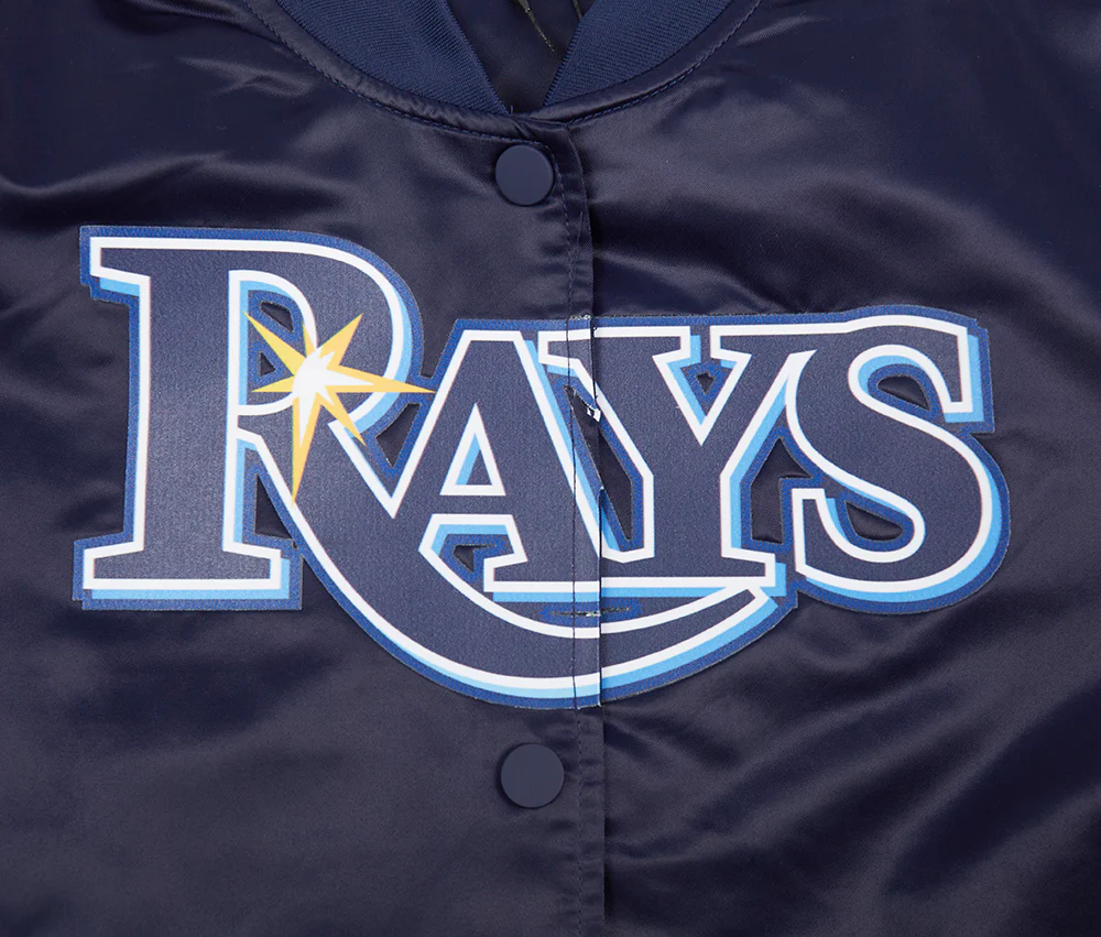 MLB TAMPA BAY RAYS CLASSIC WOMEN'S SATIN JACKET (MIDNIGHT NAVY) - Image 6