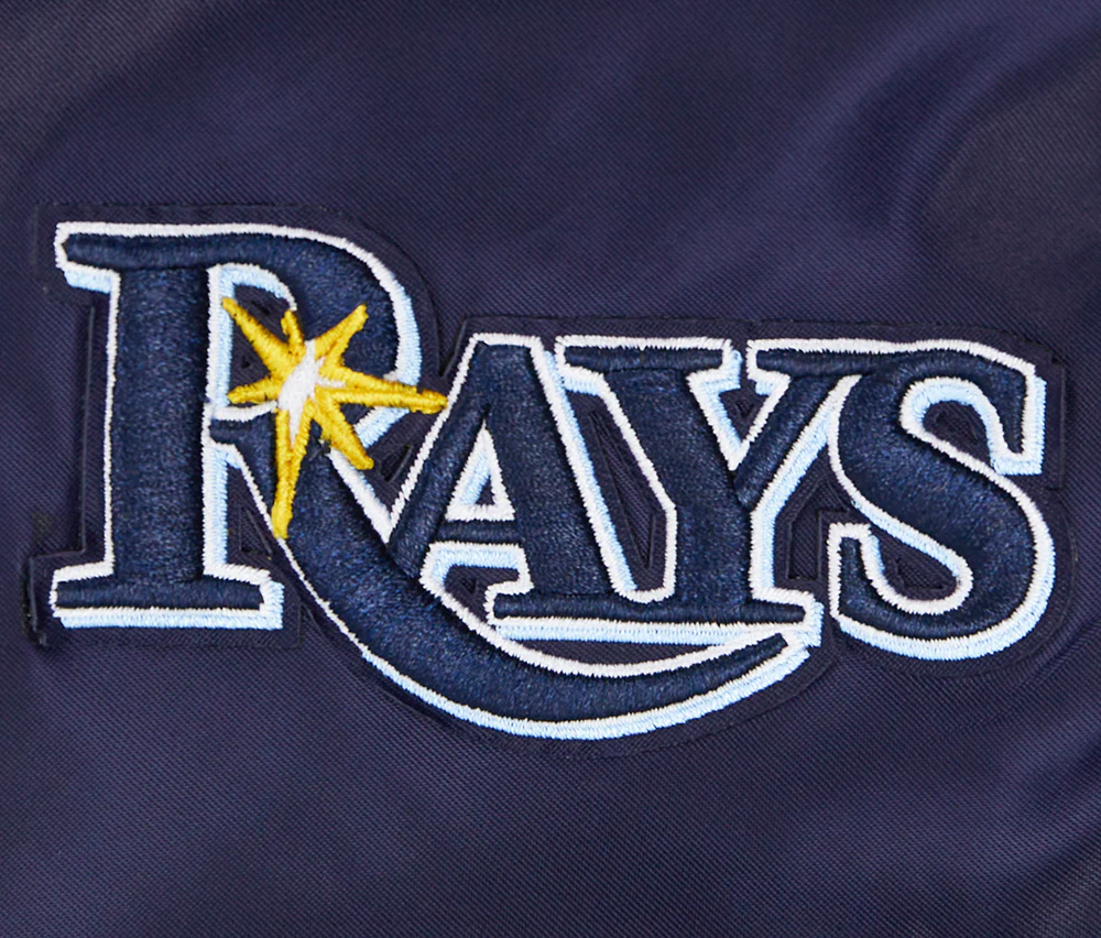 MLB TAMPA BAY RAYS CLASSIC WOMEN'S SATIN JACKET (MIDNIGHT NAVY) - Image 8
