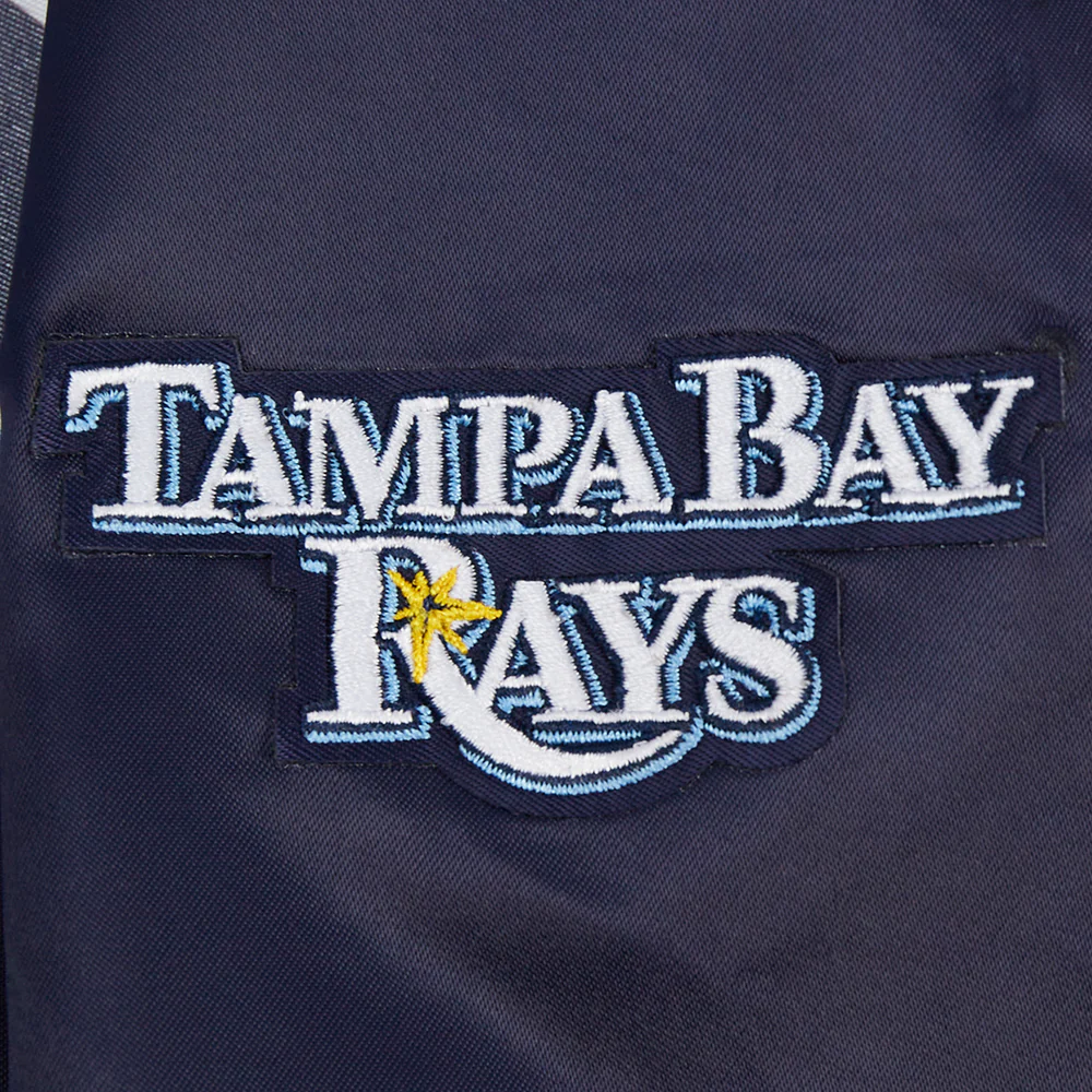 MLB TAMPA BAY RAYS CLASSIC WOMEN'S SATIN JACKET (MIDNIGHT NAVY) - Image 9